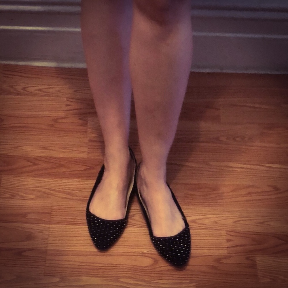 Adorable Cole Haan 7.5 Pointed Toe Studded Flats